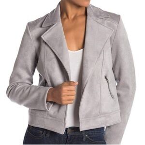 Philosophy Medium Grey Faux Leather Jacket